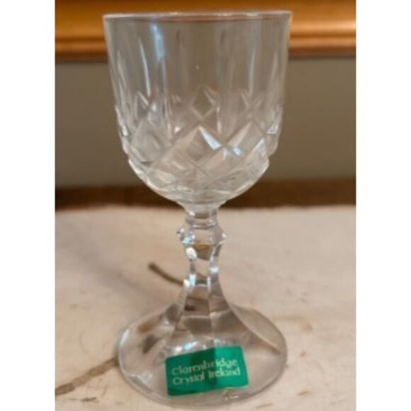 Clarenbridge Crystal Ireland Kells 4-Piece Wine Glass Goblet Set Vintage - Picture 5 of 7